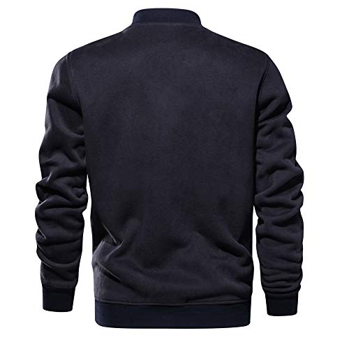 Clearance Sale! Caopixx Jackets for Men's Autumn Winter Classic Outdoor Baseball Hoodie Jacket Coat - Thumbnail 2