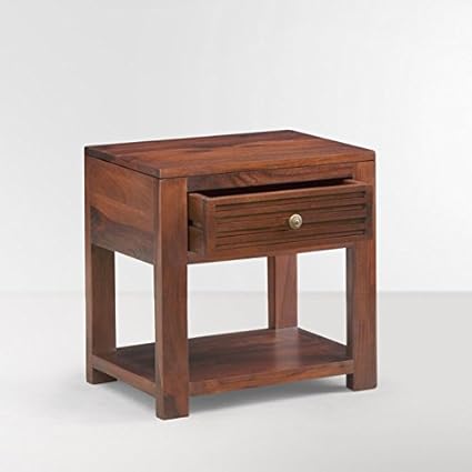 Ringabell Altavista Greek Honey Finish Solid Wood Bed Side Table