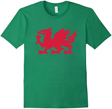 Mens Welsh Dragon Wales T-Shirt XL Kelly Green