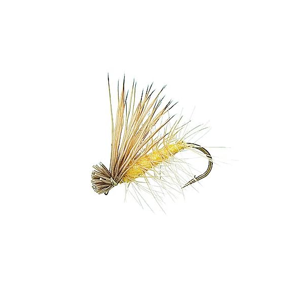 Wetfly-Elk-Hair-Caddis-Trout-Dry-Flies-Yellow-1-Dozen-Fly-Fishing-Flies