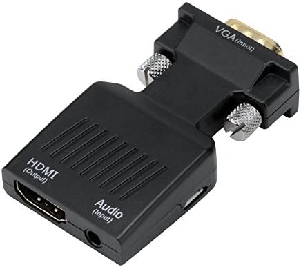 YYGJ VGA to HDMI Adapter (VGA Male to HDMI Female) Adapter to HDTV 1080P Black
