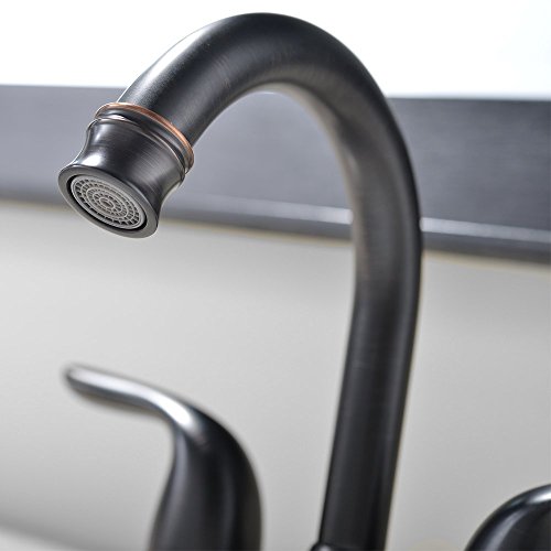 Comllen Commercial Antique Two Handle Lavatory Bronze Bathroom Faucet, Oil Rubbed Bronze Bathroom Faucet
