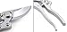 HIG Pruning shears & Sharp Hand Pruners - Less Effort V Spring Design - Garden Clippers (black) (Silver)