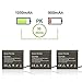 PG1050 3 x 1050mAh Rechargeable Action Camera 4K Battery with USB Dual Charger for Underwater Camera