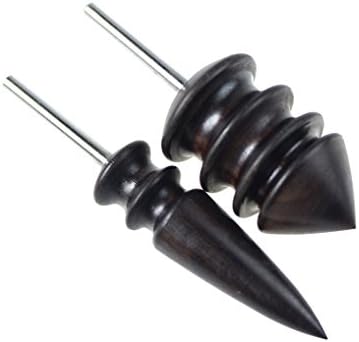ALIKSO Narra Leather Burnisher Pointed Tip leather Slicker Tool Drill(2 Piece)