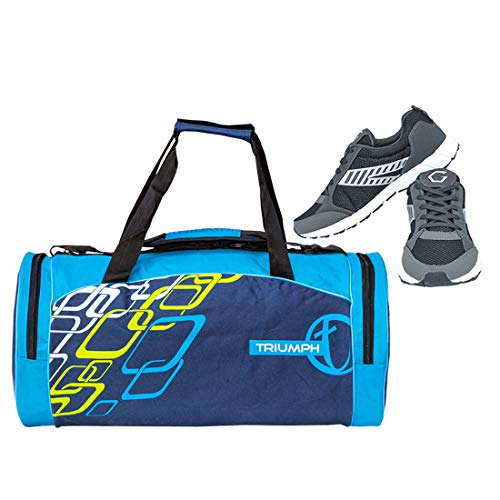 Gowin Nx-2 Black/Grey Size-6 with Triumph Gym Bag Gravity Pro-77N Navy/Sky