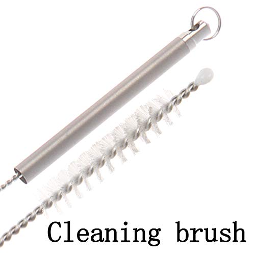 3 Sets Titanium Toothpicks Portable Toothpicks Sets Metal Pocket Toothpick Stainless Steel Toothpick Holder with 3 Cleaning Brushes for Travel Picnic Outdoor Activities