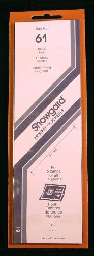 Showgard Strip Style Black Stamp Mounts Size 61