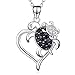 POPLYKE Sea Turtle Necklace Valentines Day Gifts for Women Sterling Silver Son Turtle Heart Necklace Jewelry for Mom Wife Daughter (Mother and Daughter Turtle Necklace)