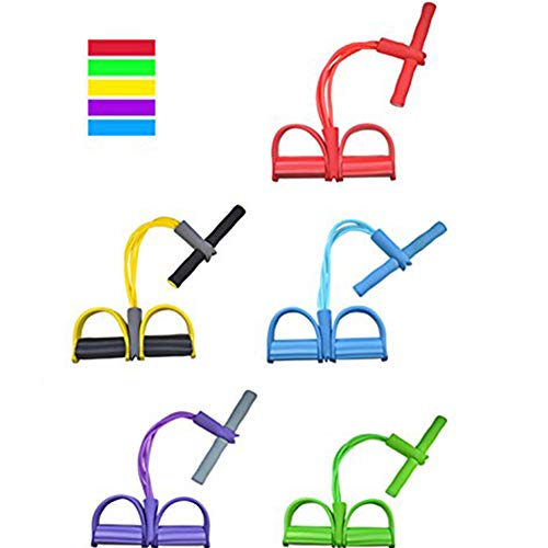 Heymax-Fitness-4-Tubes-Sit-up-Pull-Rope-Exercise-Equipment-Pedal-Resistance-Band-Elastic-Tension-Rope-for-Home-Gym-Yoga-Workout-Multifunction-Pedal-Arm-Leg-Trainer-Abdominal-Training