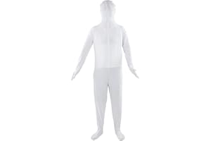 Photography Chromakey Bodysuit White Full Body Stretch Fabric Suit Unisex Spandex Stretch Adult Costume Background for Video 