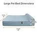 KOPEKS Dog Bed Replacement Cover Memory Foam Beds - Grey - Large Size