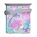 ZOEO Girls Mermaid Twin Bedding Set Pink Blue Unicorn Magic Cat Bed Sheets Sets Cartoon Bedspreads Cute Duvet Cover Set 3 Pieces for Teens