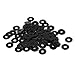 uxcell M3 x 10mm x 1mm Black Zinc Plated Flat Washers Spacers Gaskets Fastener 100PCS