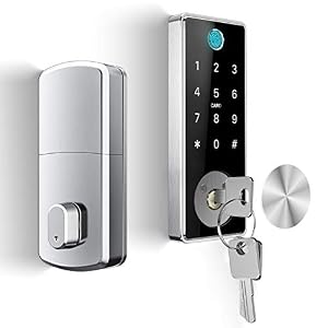 KUCACCI Smart Deadbolt Lock with Keypads,Biometric Electronic Door Lock,Keypad Door Lock,Fingerprint Door Lock Advanced…