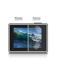 Protector de pantalla Rhodesy para GoPro HERO7 Silver White, película de protección de pantalla de vidrio templado mejorado + película de protección de lentes de vidrio templado, accesorios para GoPro HERO7 Silver GoPro HERO7 White