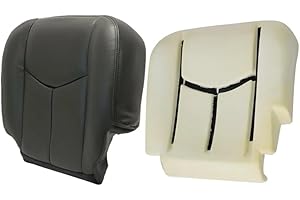 NLQR Front Driver Bottom Dark Gray Seat Cover & Foam Cushion Compatible with Chevy Silverado Avalanche Sierra Tahoe Suburban Yukon XL GMC Sierra 2003-2006