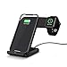 2 in 1 Charging Station, Fast Qi Wireless Charger Stand, FACEVER Wireless Charging Stand for Apple Multiple Devices iPhone 14 Pro 13 12 Max 11 Xs X XR 8 Plus Apple Watch Series Ultra 8 7 6 5 4 3 2