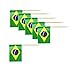 AKOAK Handmade 2.5 Inches National Flag Toothpicks for Cocktail Sticks Sandwich Fruit Cupcake Toppers, Cocktail Picks Party Supplies,100 Count (Brazil)