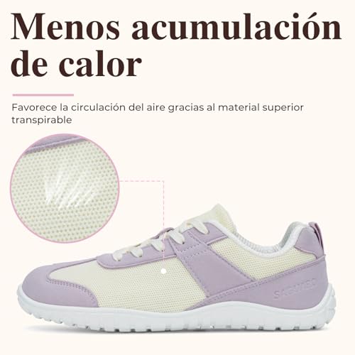 SAGUARO Mujer Zapatillas Barefoot Calzado Minimalista Barefoot Shoes con Puntera Ancha para Uso Diario, Talla 35-43