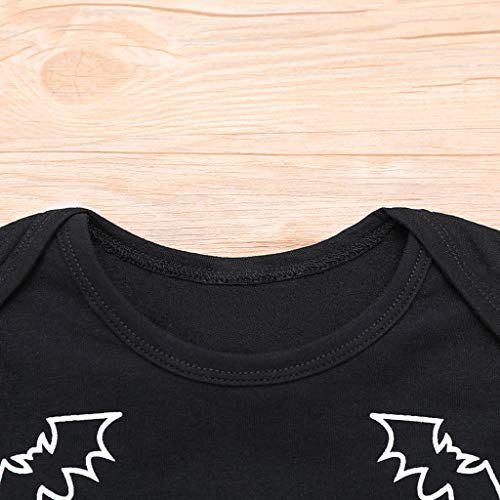 Infant Boys Girls Halloween Bat Wings Romper Tops Hat Cosplay Costume Outfits Set - Thumbnail 7