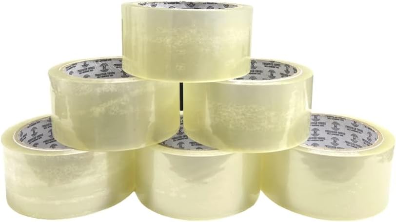 BARGAIN FACTORY Clear Packing Tape 48mm x 66m High-Strength Self Adhesive 6