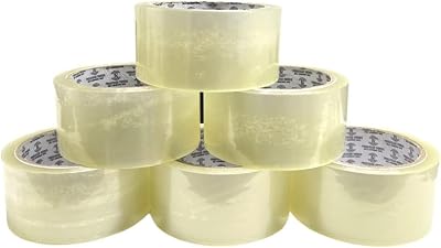 BARGAIN FACTORY Clear Packing Tape 48mm x 66m High-Strength Self Adhesive 6