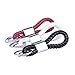 Buffway KeyChain Keyring,Leather Braided Lanyard Key Chain Holder Tag 2 Metal Rings With Fashion Design for Your Car Office Home keys - Black