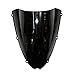 Mallofusa Motorcycle Double Bubble Windshield Windscreen Compatible for Kawasaki Ninja ZX6R 2005-2008 / ZX10R 2006-2007 Black