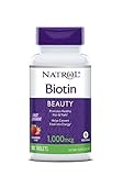 Natrol Biotin Fast Dissolve Tablets, Strawberry flavor, 1,000mcg, 90 Count