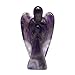 Nelson Creations, LLC 2 Inch Lilac Amethyst Hand-Carved Guardian Angel Natural Gemstone Healing Figurine
