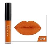 Outtop Halloween Waterproof Matte Liquid Lipstick All Day Lipcolor Set (Orange)