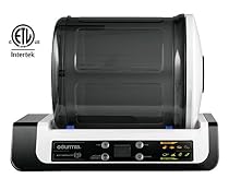 Gourmia GM100 Marinator Marin-Aid Express Powerful Vacuum Tumbler Tenderizer Canister Sealer, White E-Recipe Book Included,110v
