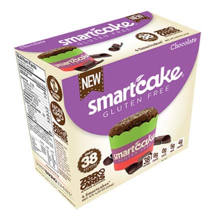 image for CHOCOLATE SMARTCAKE GOURMET BOX 4 x 2 packs: KETO SNACKS, LOW CARB SNA