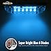 Partsam 2Pcs 4inch Boat Marine LED Utility Strip Light Bar Blue 6 Diodes Marker Lamp for Lighting/Decoration, Thin Line LED Trailer and Side Marker Light, Marine led Lights for Boats 12v