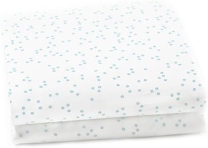 Auggie Change Pad Cover, Pebble/Blue