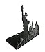 One Pair Fashion Modern Landmark Theme Style Thickening Iron Library School Metal Bookends Book End Perfect Mother's Day Gift (New York Statue)