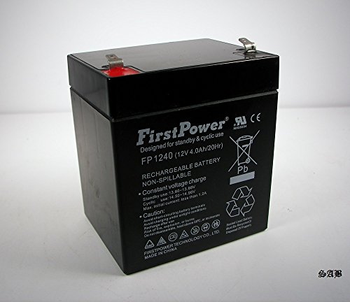 FirstPower FP1240 12V 4AH SLA Replacement for PS4-12 Battery with F1 Terminal