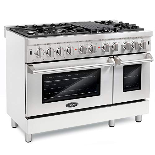 Cosmo DFR486G 48 in Freestanding Dual Fuel Range 6 Sealed Burner