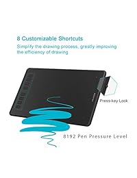 Huion inspiroy h950p Tablet gráfica para dibujo con inclinación respuesta Battery free Stylus y bolígrafo de 8192 presión