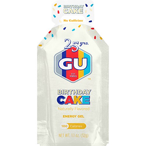 GU Energy Labs Original Sports Nutrition Gel, Birthday Cake, 24 Count