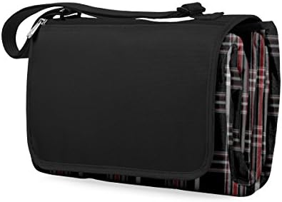 Oniva A Picnic Time Brand Outdoor Picnic Blanket Tote Xl Black Tartan