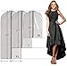 Clear Garment Bags - Perfect Garment Cover for Storage of Dresses & Suits, Linen-line Quality & Feel
