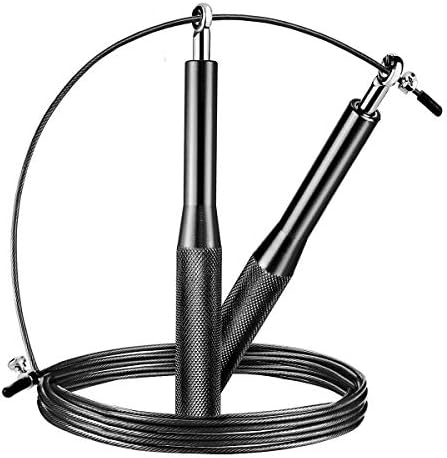 Speed Jump Rope-Adjustable Speed Jumping Cable for Crossfit,Workout, Double Unders, WOD, MMA, Boxing Fits Women Men Kids 9.8 ft (max)
