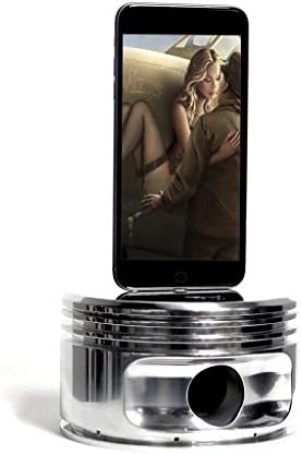 APPLE IPHONE 5 6 7 PLUS IPOD LIGHTNING USB RADIAL ENGINE POLISHED PISTON CHARGING DOCK (FLYING MONKEY EDITION)