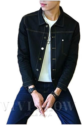 Amazon ビビショー デニムジャケット メンズ Gジャン シャツ パーカー デニム 長袖 ジージャン コート ショート丈 春物 秋 冬 3シーズン ヴィンテージ コート ジャケット 通販