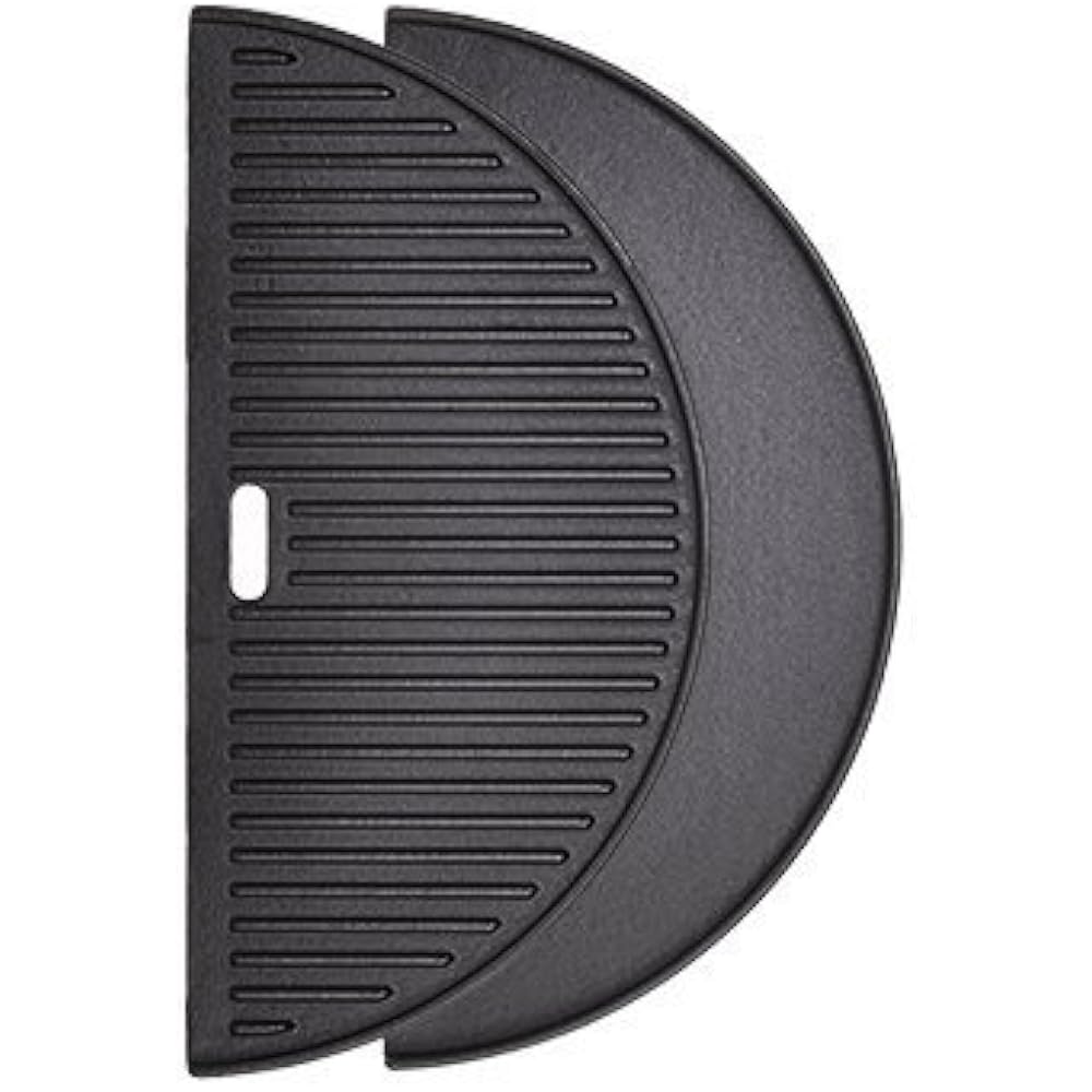 Half Moon Cast Iron Reversible Griddle For Large Big Green Egg 18in