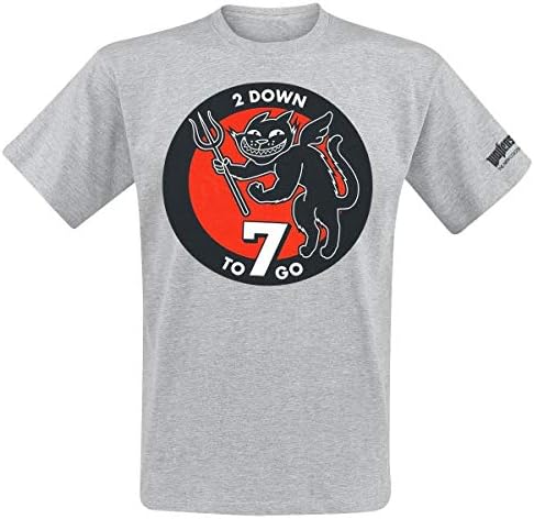 Wolfenstein 2 - Patch T-Shirt Mottled Grey