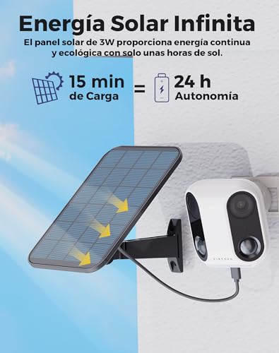 VIRTAVO XM1 Outdoor WiFi Surveillance Camera Solar 1080P Dual Lens, 160° Panoramic without Distortion, Starlight Night Vision, PIR Detection, IP65, for Home and Garden