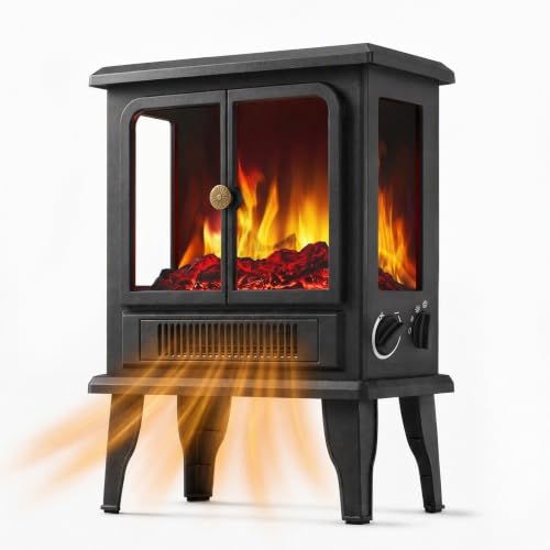 KMFurnila Electric Freestanding Fireplace